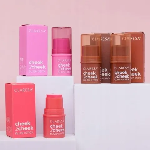 CLARESA RÓŻ W SZTYFCIE CHEEK 2 CHEEK 02 NEON CORAL