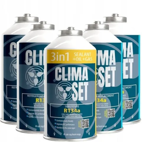 ClimaSet 3w1 R134a + 4x gaz R134a do klimatyzacji samochodowej 2,15 kg