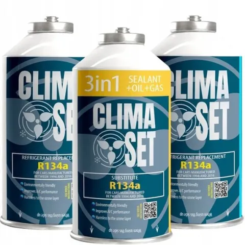 ClimaSet 3w1 R134a + 2x gaz R134a do nabijania klimatyzacji 1,25 kg