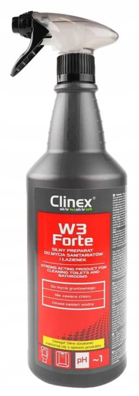 CLINEX W3 FORTE ŚRODEK DO CZYSZCZENIA ŁAZIENEK 1L