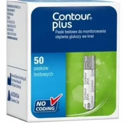 CONTOUR PLUS PASKI TESTOWE POMIAR GLUKOZY WE KRWI 50 SZT.