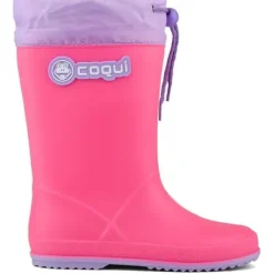 Coqui kalosze dziecięce Rainy Collar 8509-100-3602 lt.Fuchsia/lt.Lilia 32