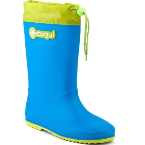 Coqui kalosze dziecięce Rainy Collar 8509-100-4713 Sea Blue/Citrus 34