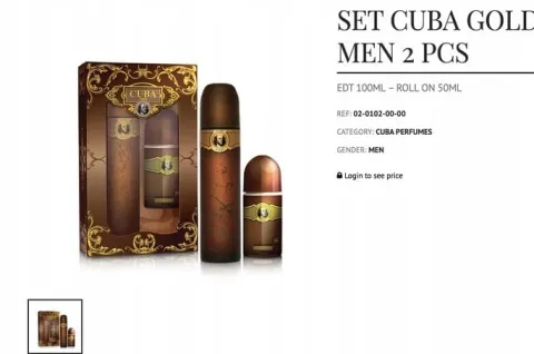 CUBA ZESTAW DWUELEMENTOWY MEN GOLD