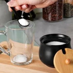 Cukierniczka Ceramiczna Pojemnik Kuchenny do Przechowywania Cukru na Cukier