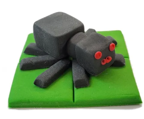 Cukrowa figurka na tort Pająk jak z Minecraft
