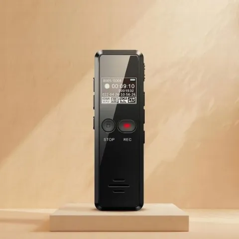 Cyfrowy Rejestrator Głosu 64GB z Redukcją Hałasu do Wykładów, Wywiadów