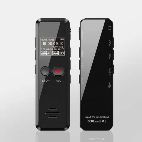 Cyfrowy Rejestrator Głosu 64GB z Redukcją Hałasu do Wykładów, Wywiadów