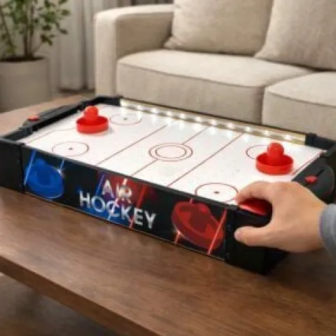 CYMBERGAJ STÓŁ do GRY AIR HOCKEY POWIETRZNY HOKEJ DLA DZIECI GRA 58CM XXL