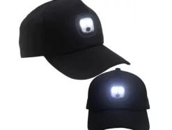 Czapka z daszkiem kaszkiet z oświetleniem latarką led diody ładowanie usb