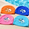 Czepek pływacki dziecięcy materiałowy na basen Aqua-Sport PU Delfin