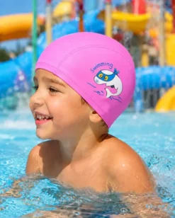 Czepek pływacki dziecięcy materiałowy na basen Aqua-Sport PU Delfin