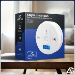 CZUJNIK CZADU GAZU WYKRYWACZ DETEKTOR TLENKU WĘGLA BEZPRZEWODOWY LCD ALARM