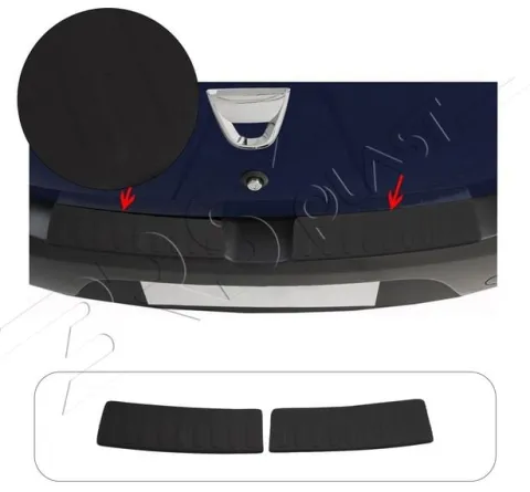 DACIA SANDERO 2PCS 2012-2019 - Listwa Czarna ABS Nakładka Zderzak Tylni T