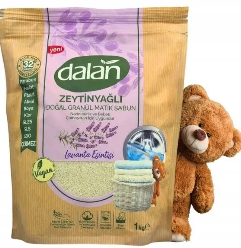 Dalan - naturalne granulki mydlane z oliwą z oliwek Powiew Lawendy 1kg