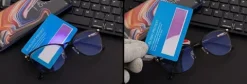 Damskie okulary zerówki +0.00 z filtrem Blue Light STL277 czarny/złoty