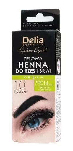 DELIA Henna do brwi i rzęs żelowa 1.0 czarny 15 ml