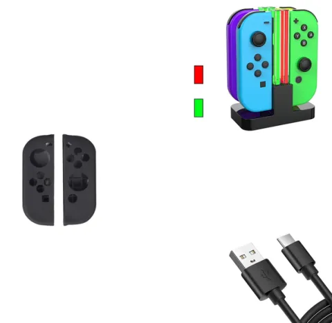 Deruitu Zestaw Akcesoriów Nintendo Switch 18W1 Etui Szkło Dock