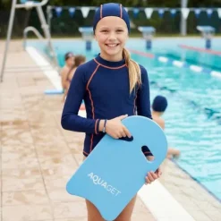 Deska do nauki pływania dla dzieci na basen 44 cm pianka EVA niebieska
