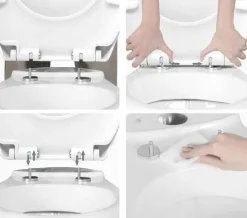 DESKA SEDESOWA WC WOLNOOPADAJĄCA NAJTWARDSZY DUROPLAST DO CERSANIT KOŁO