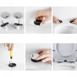 Deska sedesowa wolnoopadajaca uniwersalna do WC klozetowa twarda easy clean