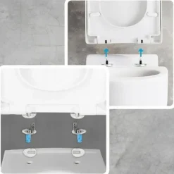 Deska Sedesowa Wolnoopadająca Twarda Wypinana Uniwersalna Mocna Premium WC
