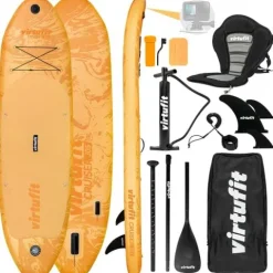 Deska SUP VirtuFit Cruiser 305 z Siedziskiem 180kg Pomarańczowa 2w1