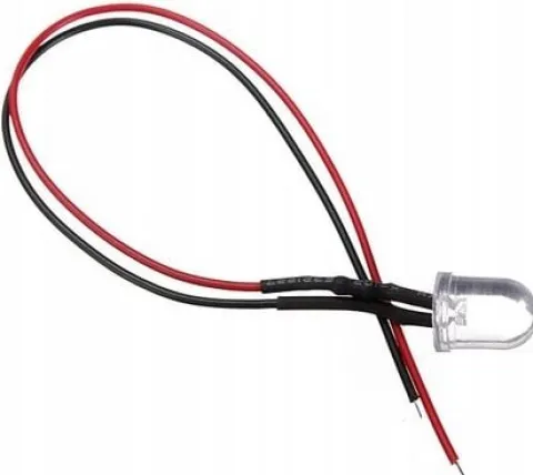 Dioda LED 5mm 12V z przewodem RGB sama zmienia kolory DPF wypalanie filtra