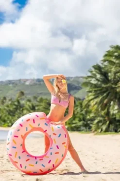 Dmuchane koło do pływania cukierkowy donut 94x23 cm INTEX 56265