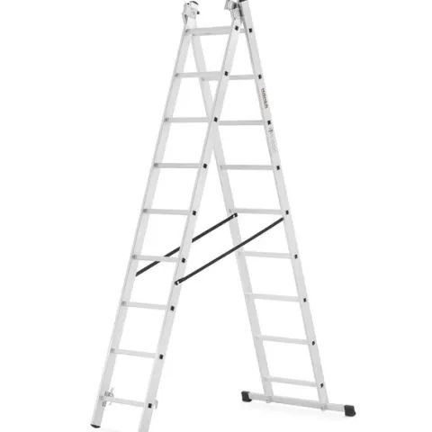 Drabina aluminiowa z opcją na schody 3x9 HIGHER 5,06m Hobby 150kg