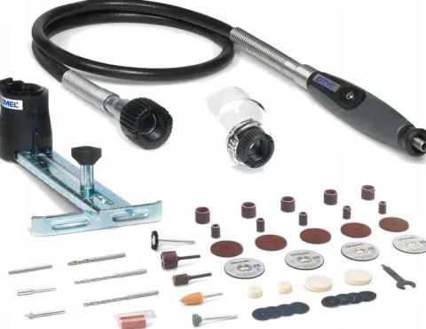 DREMEL 3000 + 45 akcesoriów + 3 przystawki + WALIZKA