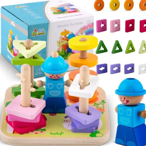 Drewniana zabawka sorter - układanka RK-866 Ricokids