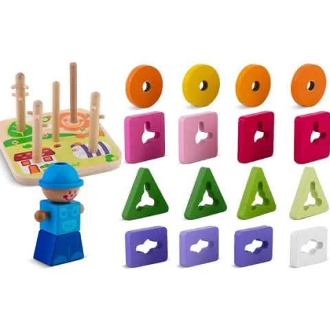 Drewniana zabawka sorter - układanka RK-866 Ricokids