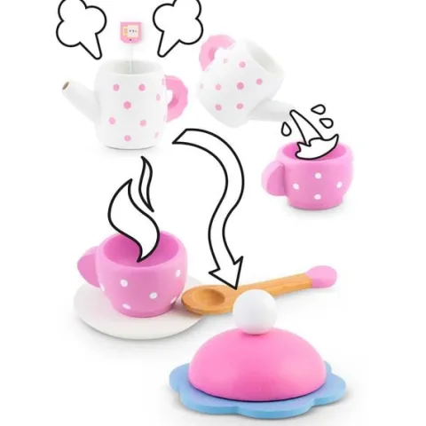 Drewniana zabawka zestaw do herbaty RK-869 Ricokids