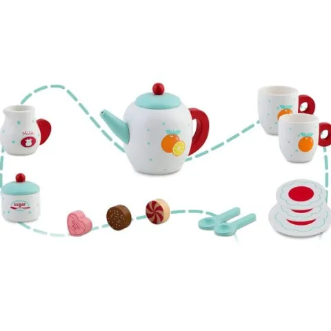 Drewniana zabawka zestaw do herbaty RK-869 Ricokids