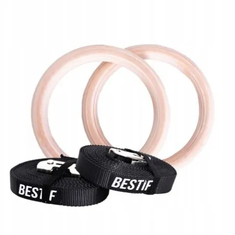 Drewniane kółka do ćwiczeń crossfit BKG02 Bestif