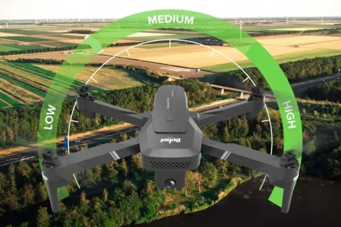 Dron z KAMERĄ AKROBACJE 3 TRYBY auto TRIM powrót GESTY żyroskop APLIKACJA