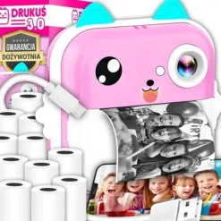 DRUKUŚ 3.0 DRUKARKA TERMICZNA APARAT NATYCHMIASTOWY FOTOGRAFICZNY +11 ROLEK