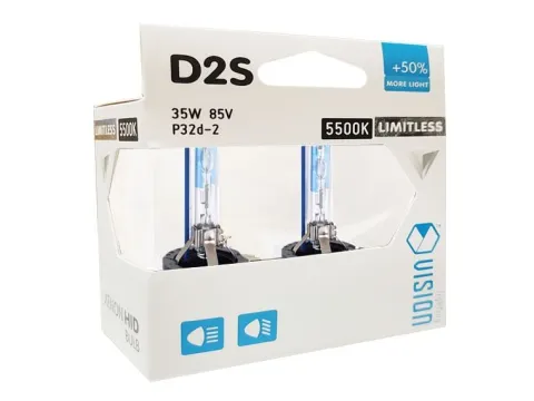 D2S XENON ŻARNIK PALNIK 5500K +50% 35W 85V VISION 2szt