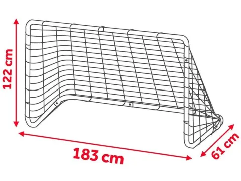 Duża bramka do piłki nożnej zestaw 2 sztuki Neo-Sport 183 x 122 x 61 cm