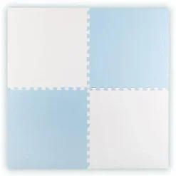 Duża mata piankowa puzzle Ricokids 60x60 cm 4 szt. niebiesko-biała