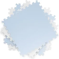 Duża mata piankowa puzzle Ricokids 60x60 cm 4 szt. niebiesko-biała