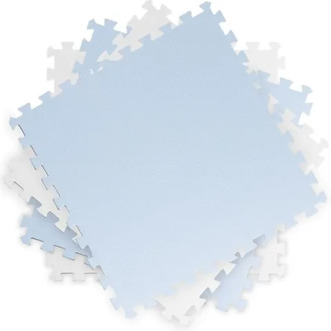 Duża mata piankowa puzzle Ricokids 60x60 cm 4 szt. niebiesko-biała