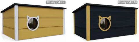 DUŻA OCIEPLONA BUDA BUDKA DOMEK SCHRONIENIE DLA KOTA KOTÓW + KURTYNA