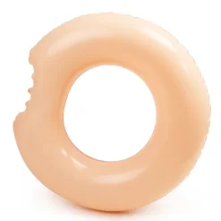 Duże Koło Dmuchane Donut Różowy 120Cm Materac Do Wody Pływania Na Basen Xxl
