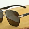 Duże OKULARY MĘSKIE POLARYZACYJNE PRZECIWSŁONECZNE PolarZone PILOTKI