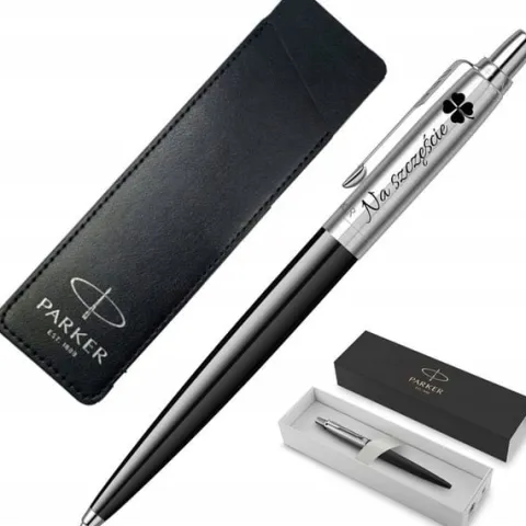 Długopis Parker Jotter Oryginalny czarny z grawerem na prezent etui gratis
