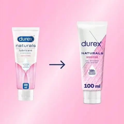 Durex Naturals Sensitive Delikatny Żel Intymny 100 ml Nawilżający z Aloesem