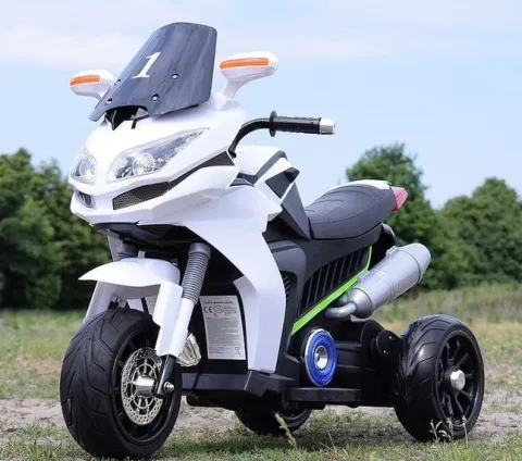 DUŻY MOTOR ŚCIGACZ Z SYMULACJĄ WYDECHU, MIĘKKIE KOŁA STRONG 2 EXCLUSIVE/6288A