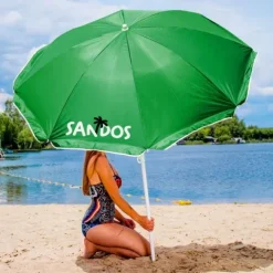 DUŻY PARASOL PLAŻOWY OGRODOWY OCHRONA UV ŁAMANY WODOODPORNY POKROWIEC